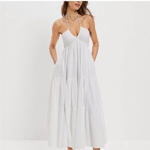 American Eagle Outfitters White Midi Dress